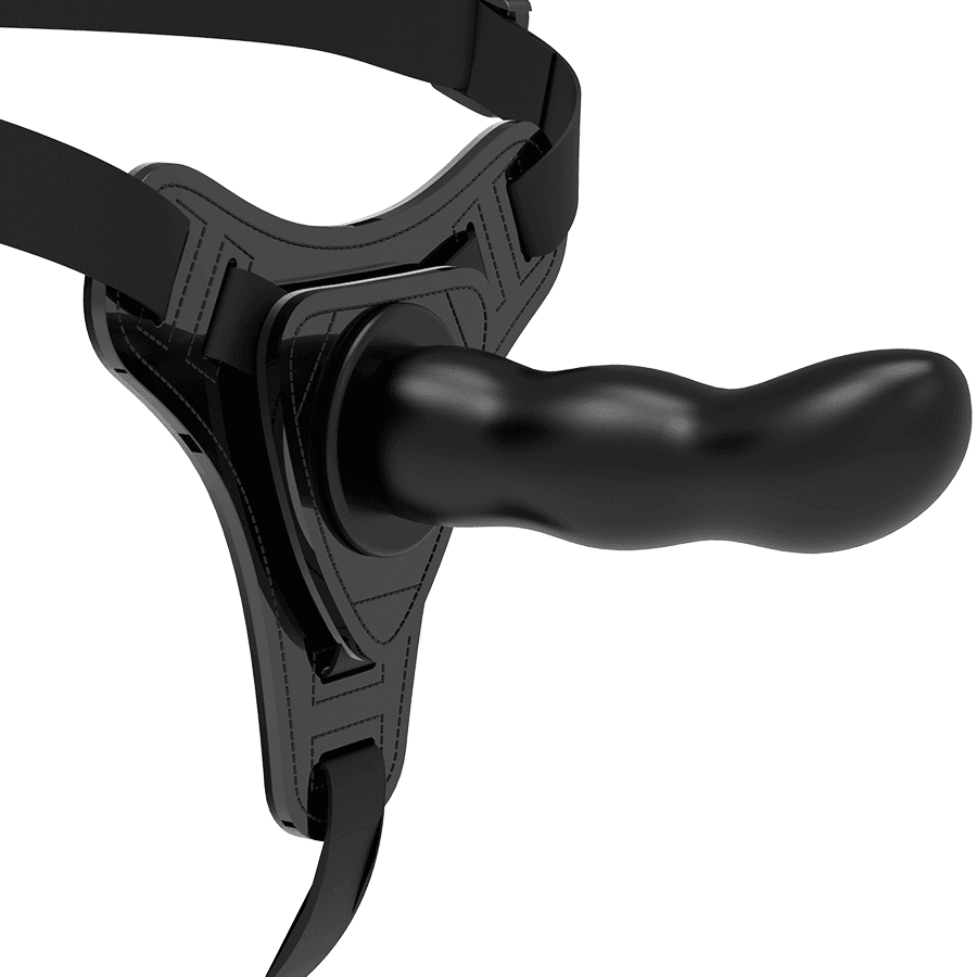 FETISH SUBMISSIVE POSTROJ S SILIKONSKIM REALISTIČNIM DILDOM ZA G-TOČKO 16 CM - ČRNI