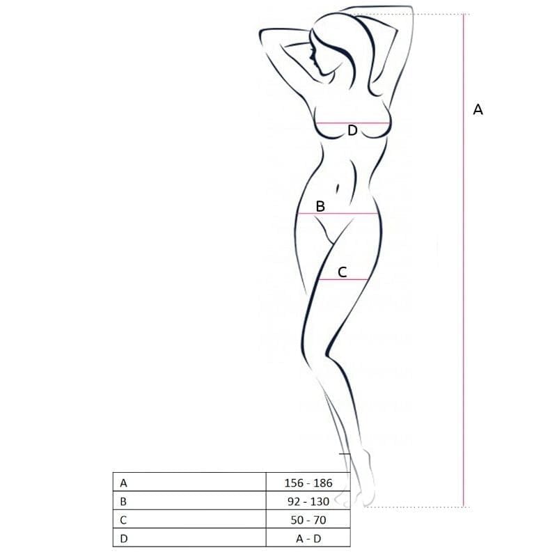 PASSION WOMAN BS055 BODYSTOCKING RED ONE SIZE - slika 2