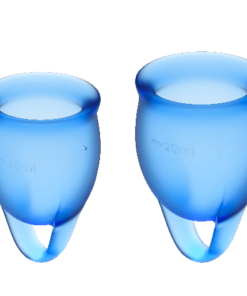 SATISFYER FEEL CONFIDENT MENSTRUAL CUP DARK BLUE  15+20ML