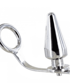 METALHARD PRSTAN ZA PENIS Z ANALNIM ČEPOM 45 X 45 MM