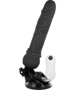 BASECOCK REALISTIČEN UPOGLJIV DILDO NA DALJINSKO UPRAVLJANJE - ČRNI 19,5 CM