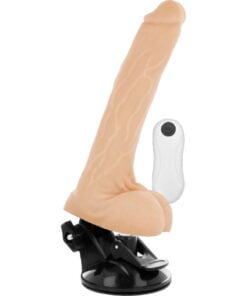 BASECOCK REALISTIČEN UPOGLJIV DILDO NA DALJINSKO UPRAVLJANJE - MESNAT 18,5 CM