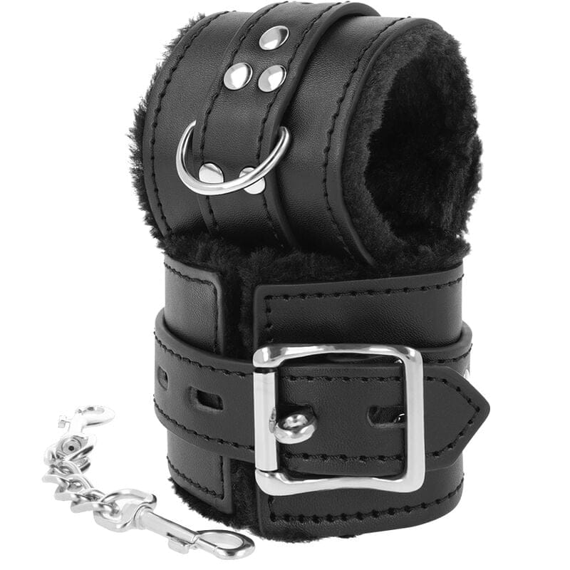 DARK NESS LOVE CUFFS, WRIST WITH FUR BLACK - slika 2