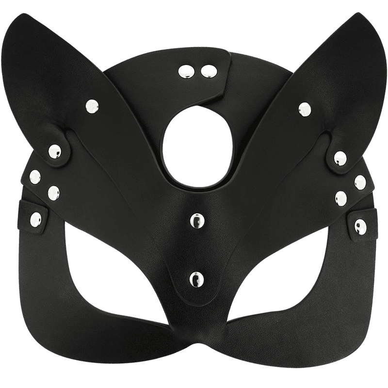 COQUETTE CHIC DESIRE VEGAN LEATHER MASK WITH CAT EARS - slika 3