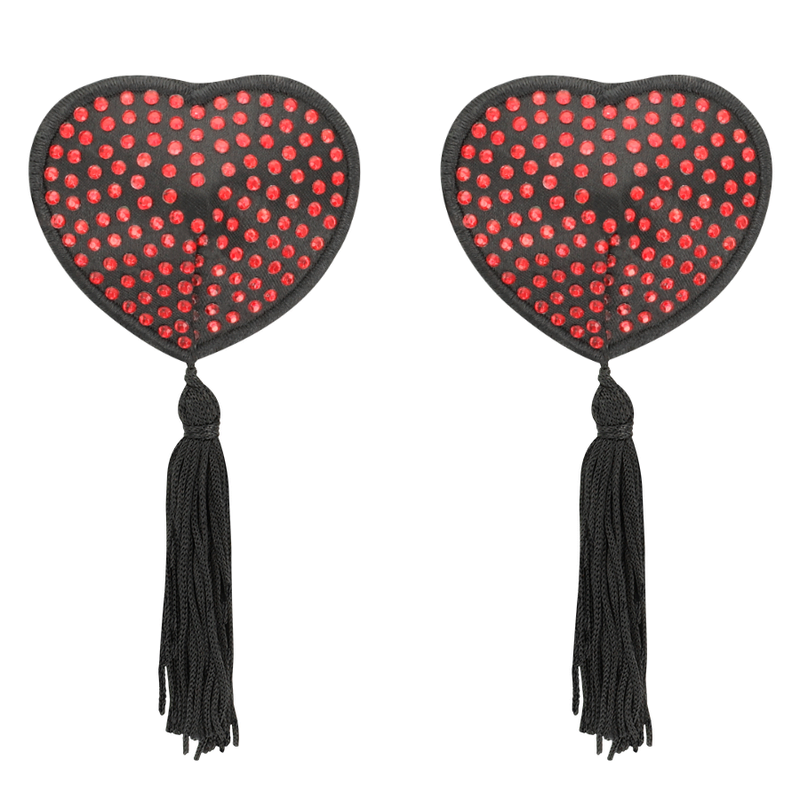 COQUETTE CHIC DESIRE NIPPLE COVERS HEART BLACK / RED - slika 3